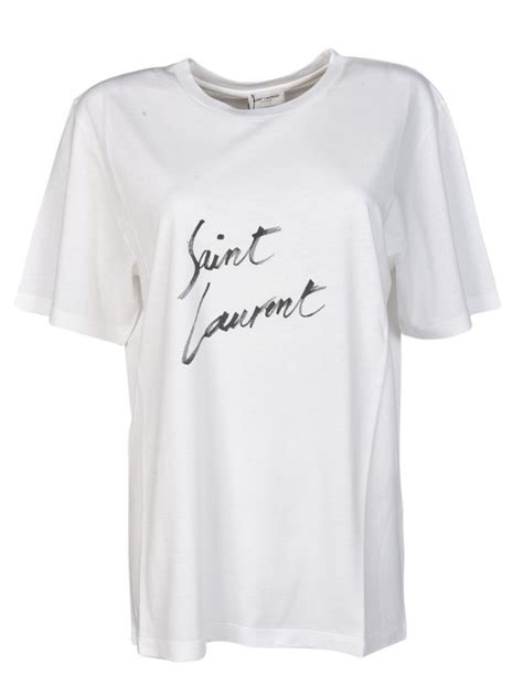 white and gold ysl shirt|farfetch saint laurent shirts.